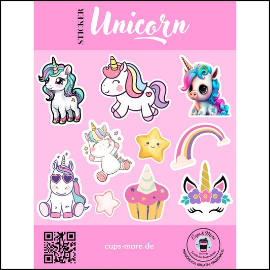 Unicorn Sticker-Set – Magische Einhorn Sticker für Planner, Journaling & kreative Deko (3 Varianten zur Auswahl)