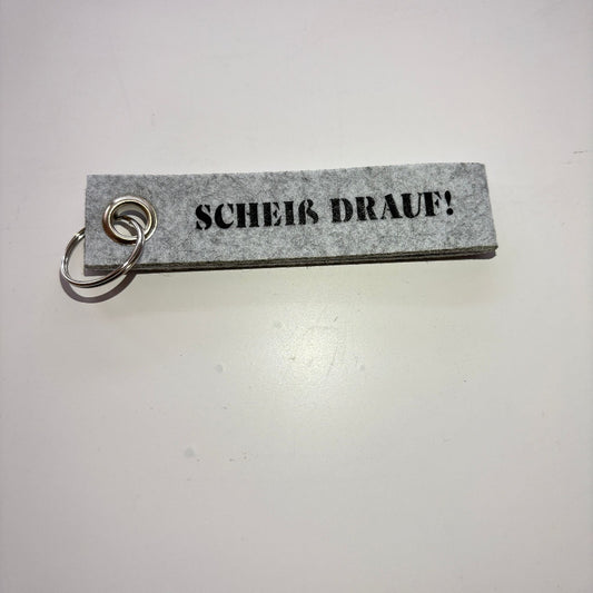 Personalisierbarer Schlüsselanhänger "Scheiß Drauf!"